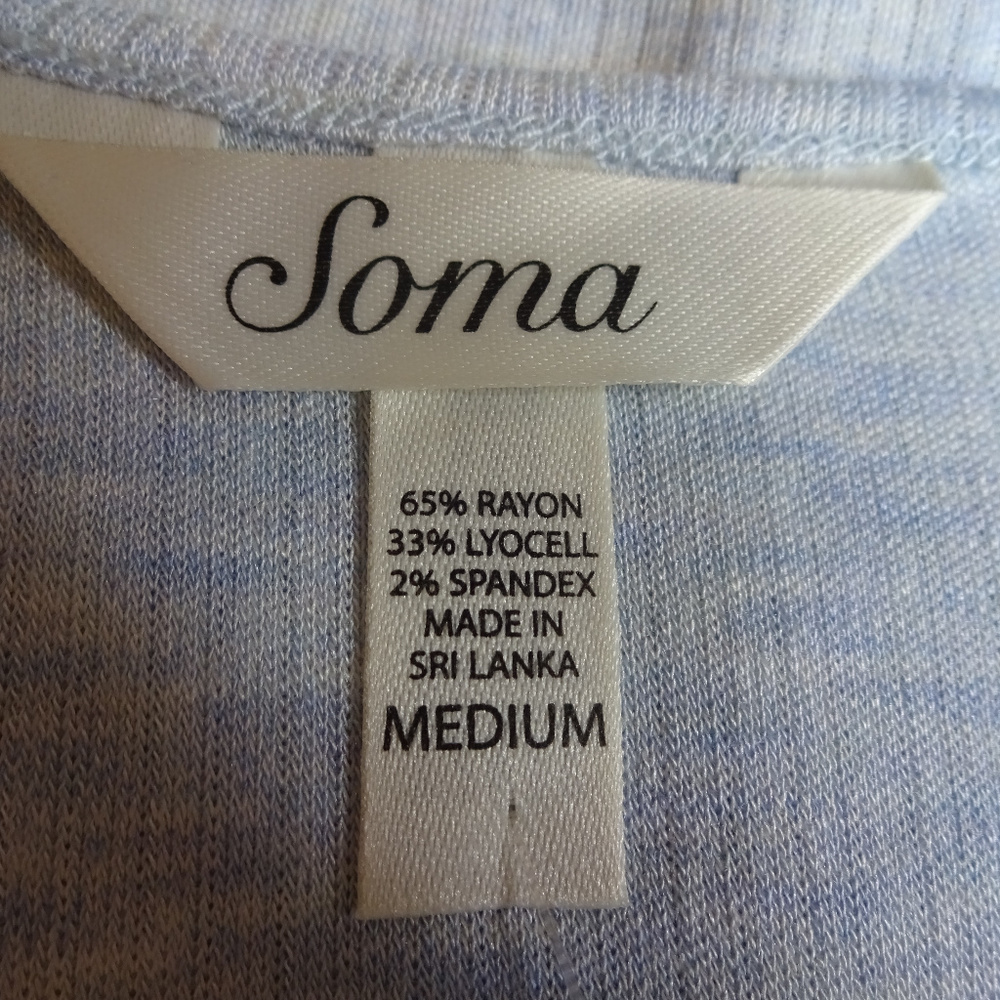 Soma Intimates Sleep Therapy Short Sleeve Tee Blue - Picture 8 of 8